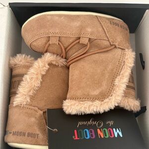 Moon Boot Beige Fur-Trimmed Footwear